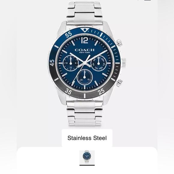 New Coach Cole Watch, 44 Mm - Picture 1 of 5